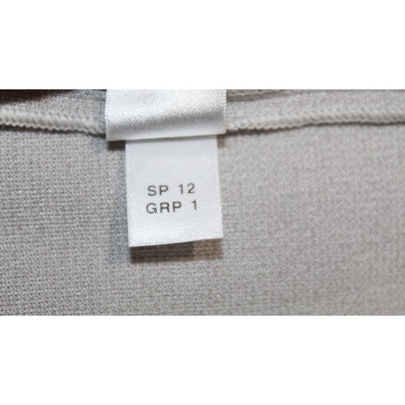 St.John santana knit gray long open front sweater jacket pockets USA Size 10 - Picture 5 of 7